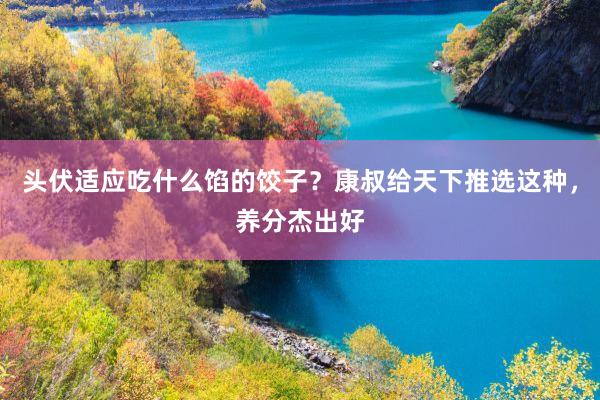 头伏适应吃什么馅的饺子？康叔给天下推选这种，养分杰出好