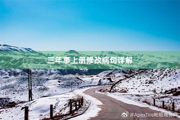 三年事上册修改病句详解