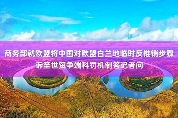 商务部就欧盟将中国对欧盟白兰地临时反推销步骤诉至世贸争端科罚机制答记者问