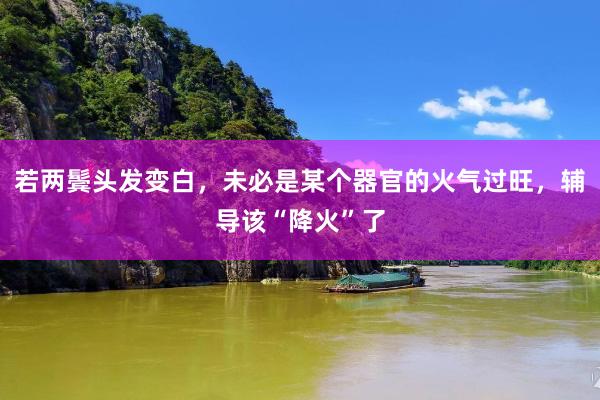 若两鬓头发变白，未必是某个器官的火气过旺，辅导该“降火”了